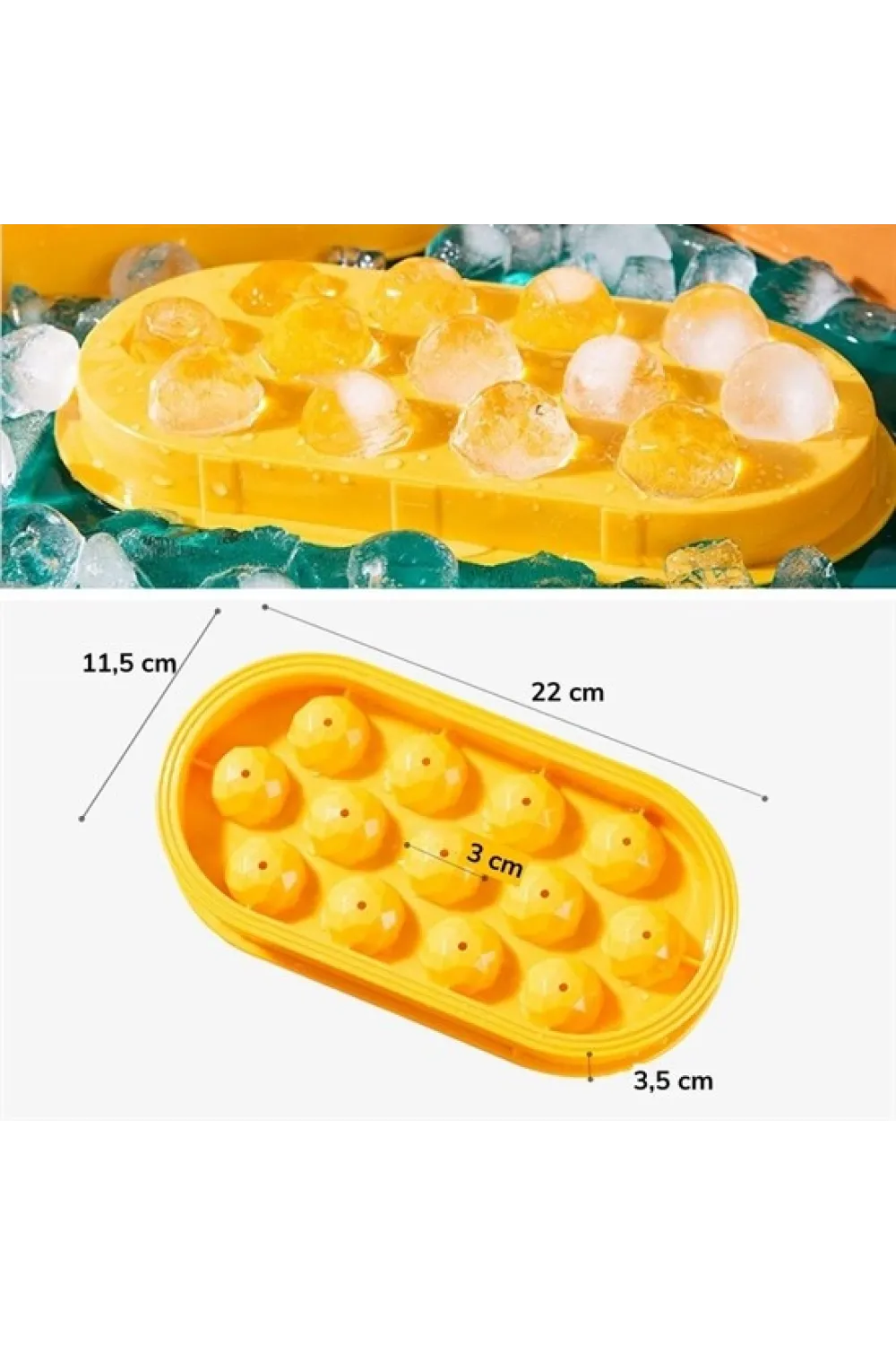 13 Bölmeli Kristal Buz Yapma Kalıbı