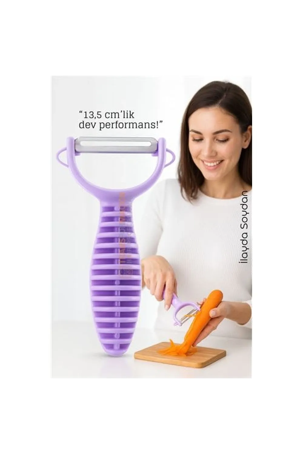 13,5 cm Ergonomik Sebze Soyacağı – Renkli Tasarım, Paslanmaz Bıçaklı, Konforlu Kullanım 722341