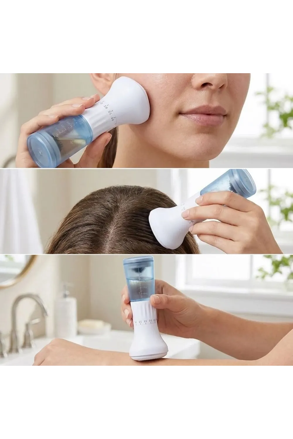140 İğneli Serum Hazneli Dermaroller – 0-3 mm Ayarlı Dermaroller Mikro İğneli Saç, Cilt ve Vücut Bakım Aparatı