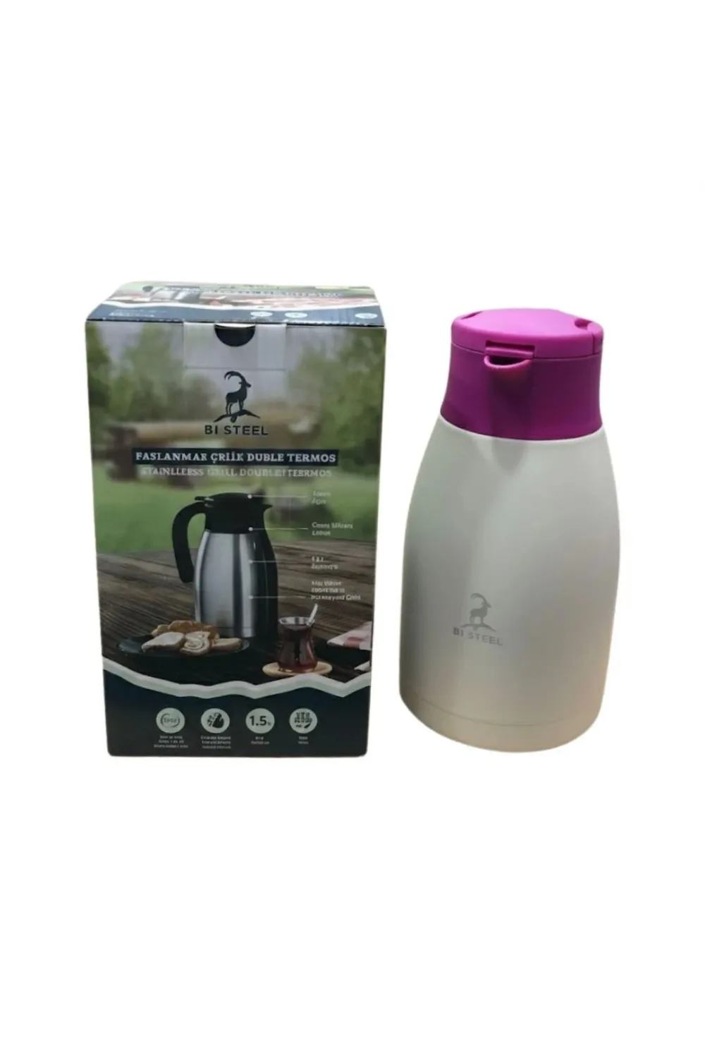 1,5 L Renkli Termos