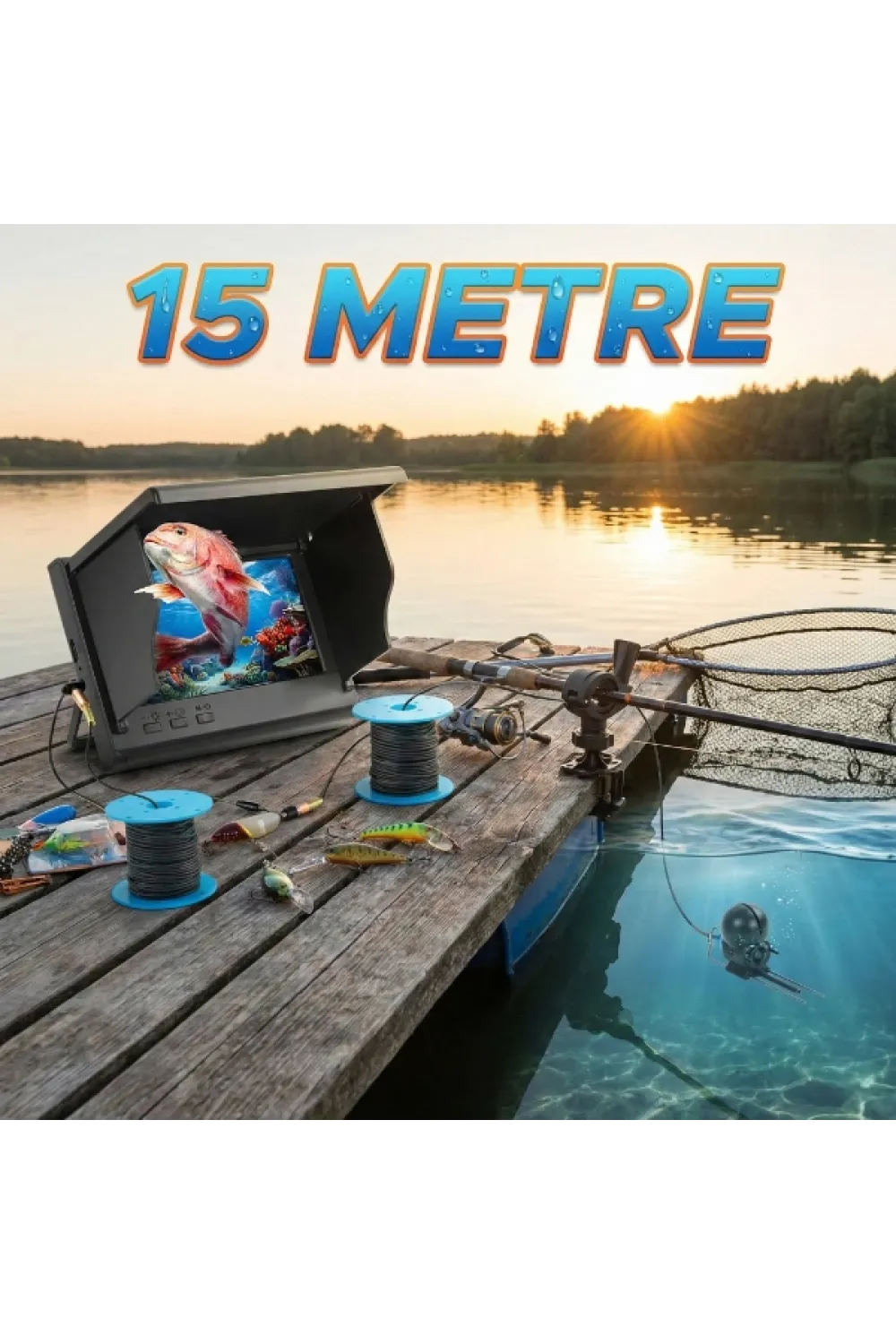 15 Metre Sualtı Balık Tutma Kamerası