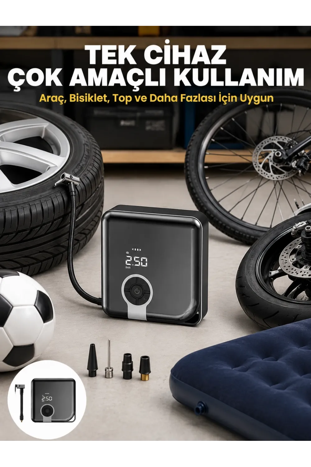 150 PSI Yüksek Basınç Kapasiteli Diyafram Tip KompresörYeni Nesil