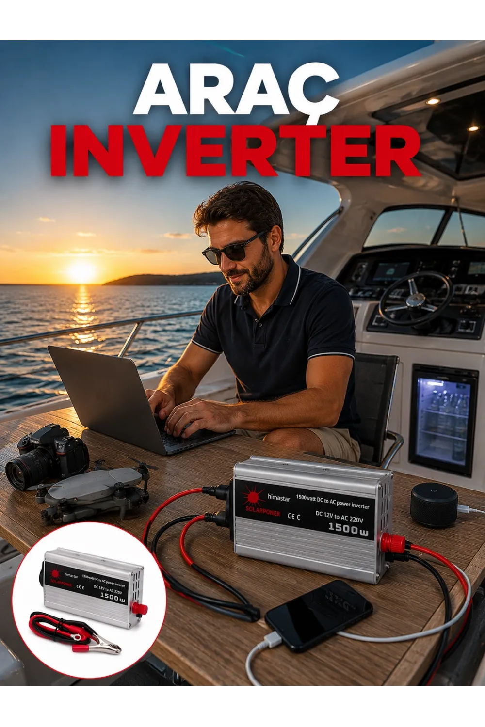 1500w Yüksek Güç Çıkışlı Araç Inverter