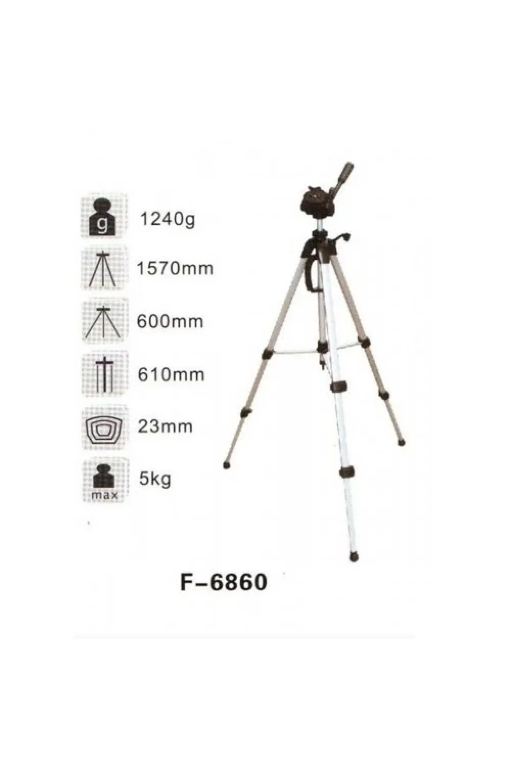1570 Mm Tripod 3yönlü Profesyonel Süper Kalite