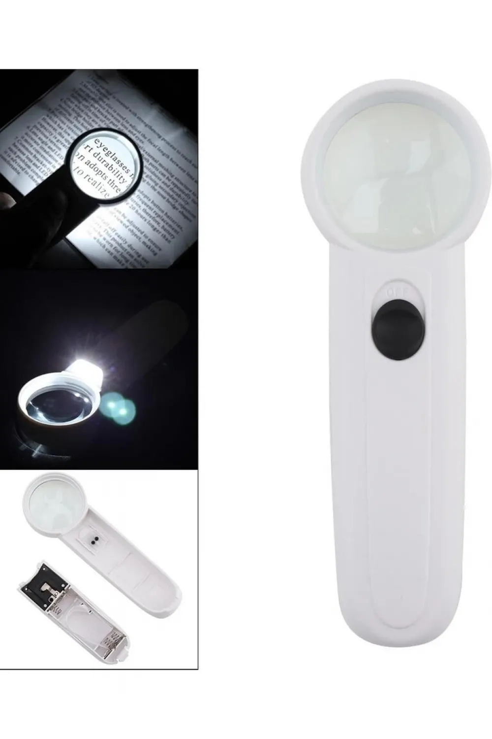 15X Çok Fonksiyonlu 2 Led Işıklı Taşınabilir El Büyüteç