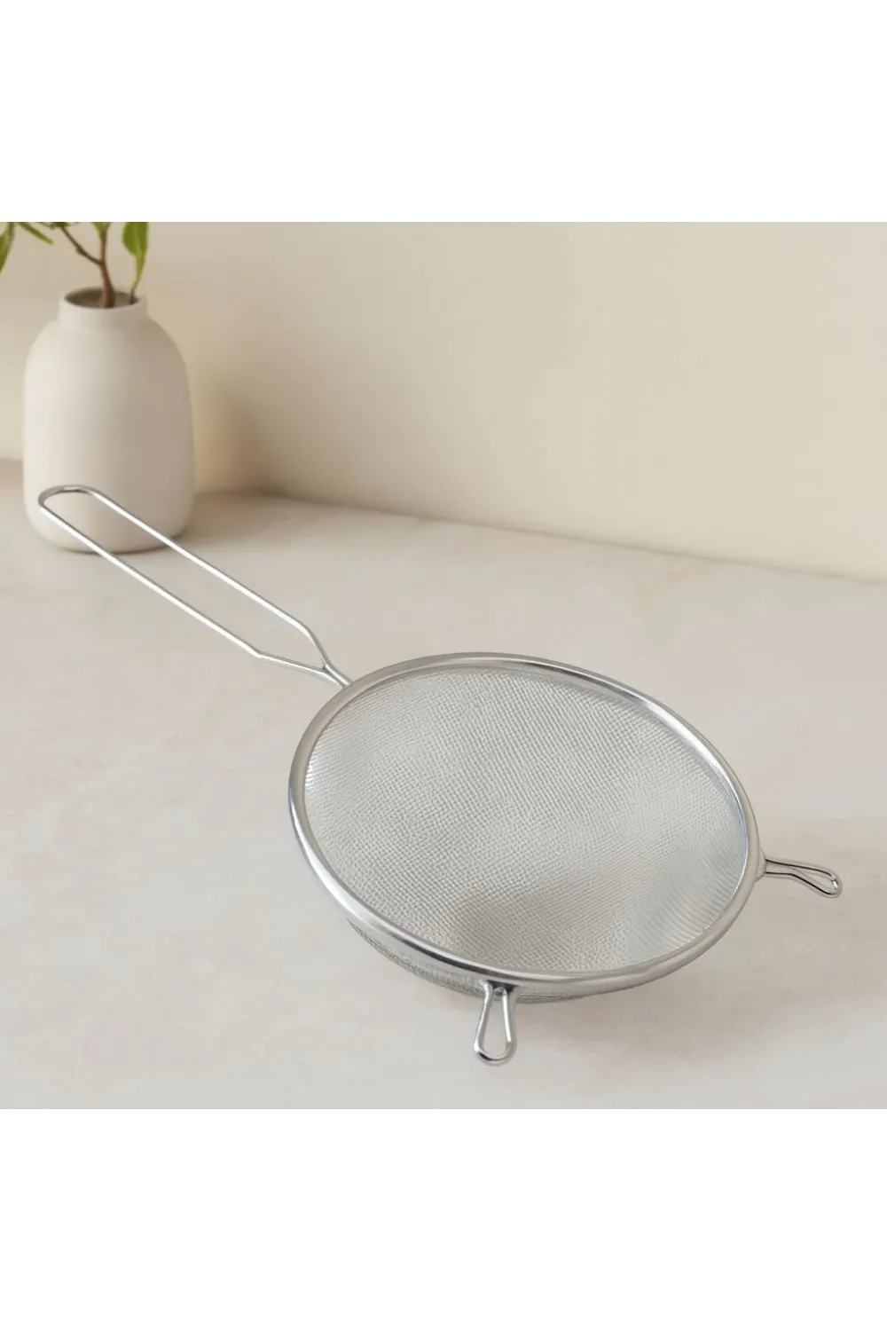 16 cm Metal Saplı Tel Süzgeç (Kulaklı)