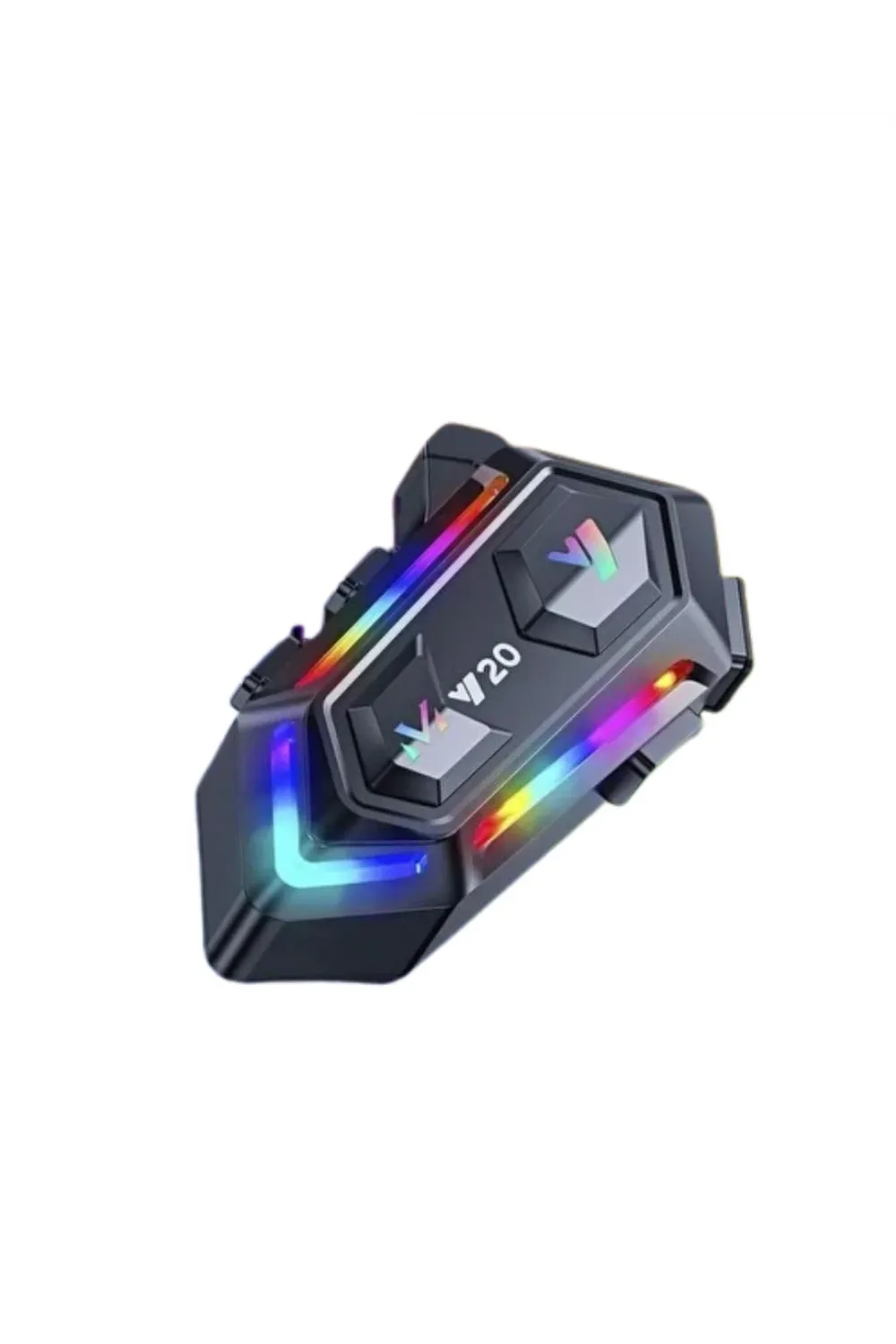 16 Mod Rgb Işıklı Motosiklet Intercom Çift Telefon Destekli