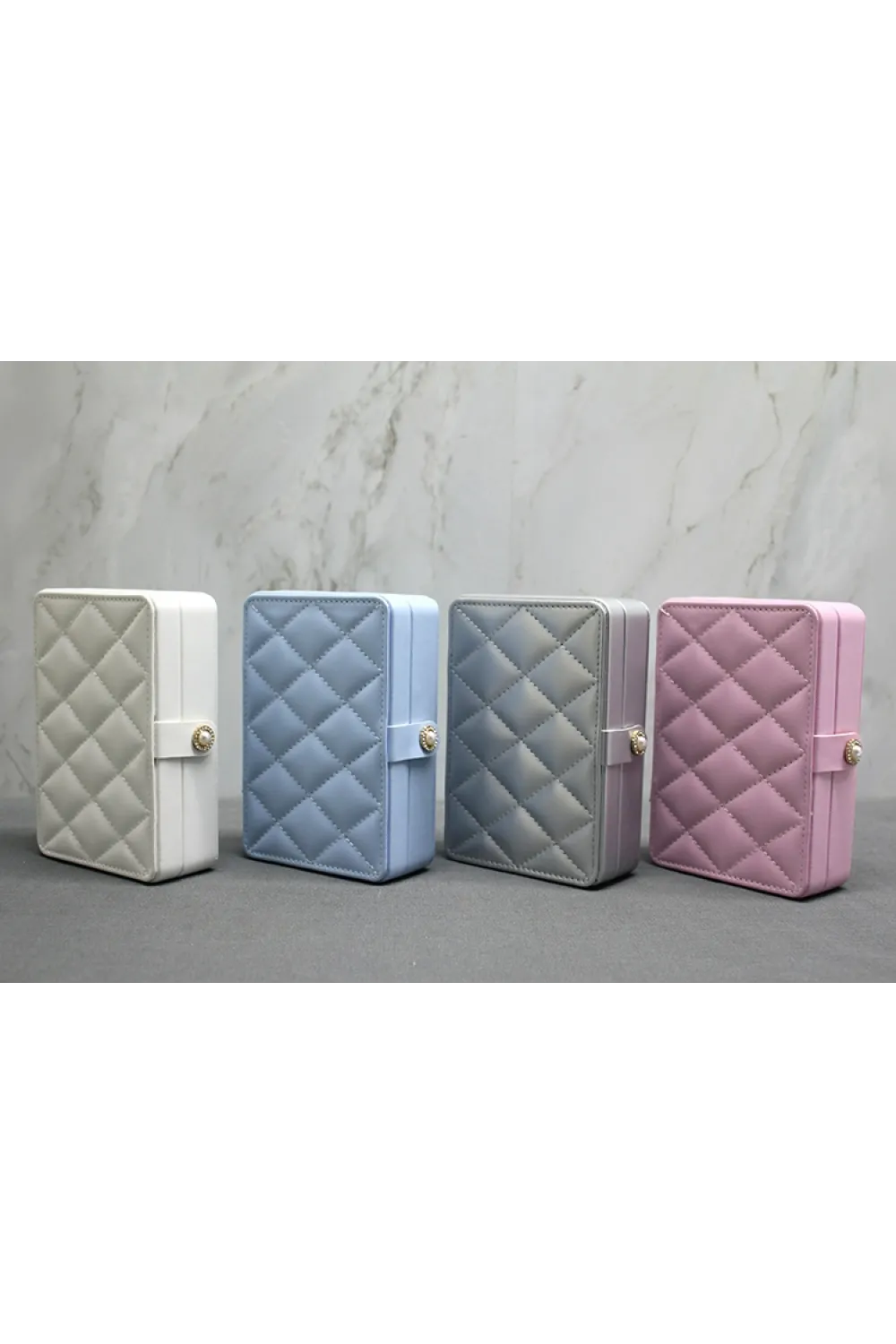 16x11 cm Deri Kaplamalı Makyaj Ve Takı Kutusu