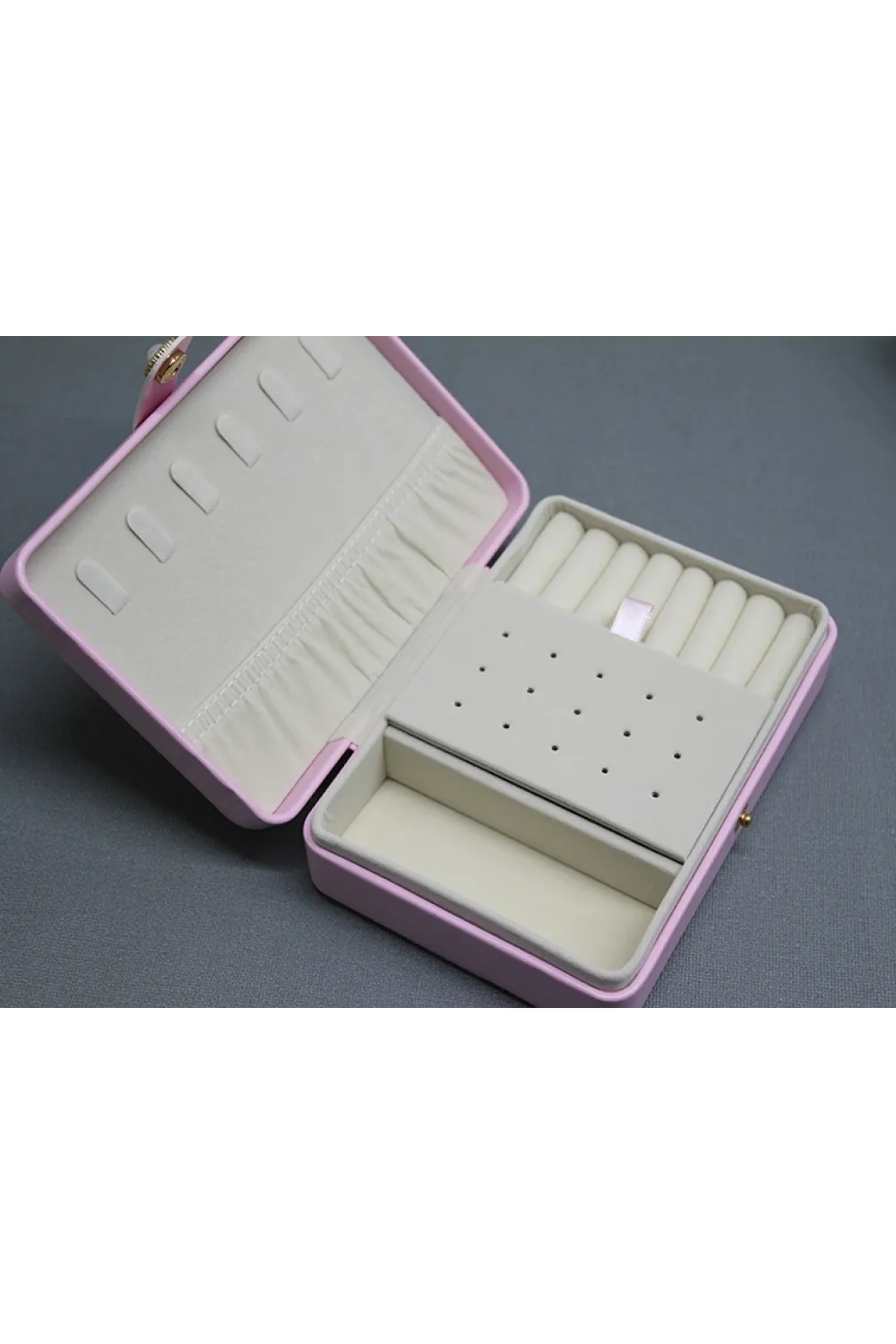 16x11 cm Deri Kaplamalı Makyaj Ve Takı Kutusu