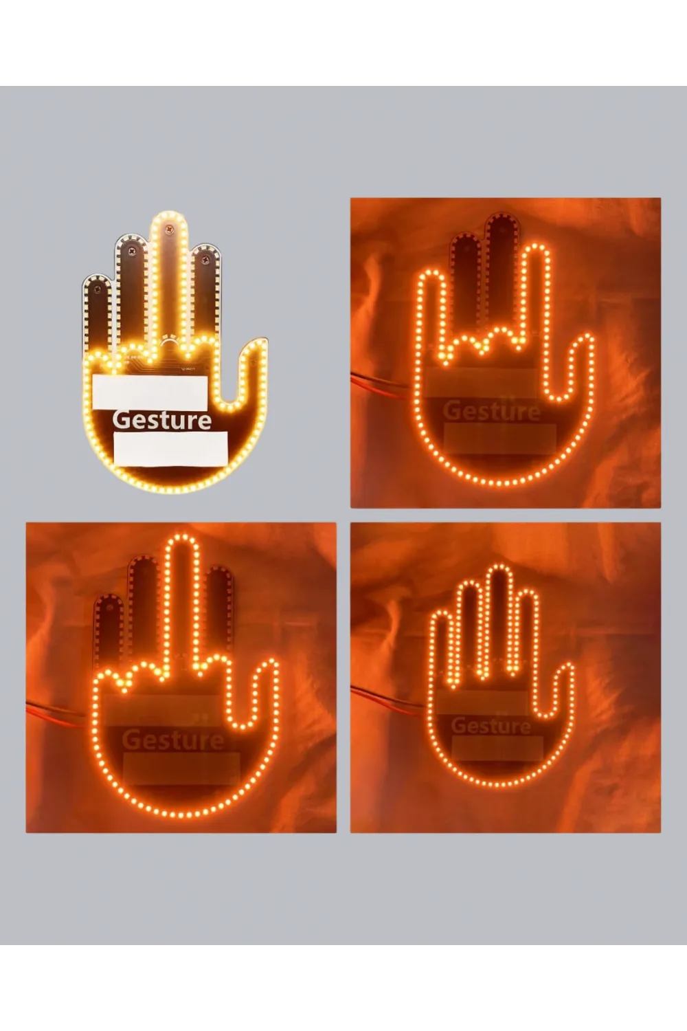176 Led’li Amber Trafik Uyumlu Sinyal Işığı – El Hareketiyle Kontrol