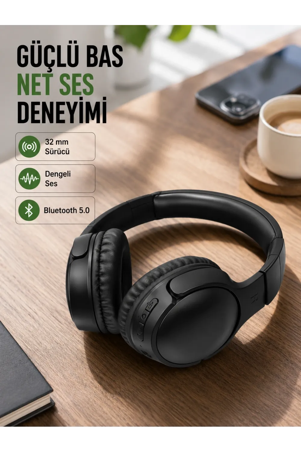 18 Saat Pil Ömürlü Bluetooth Kulaklık