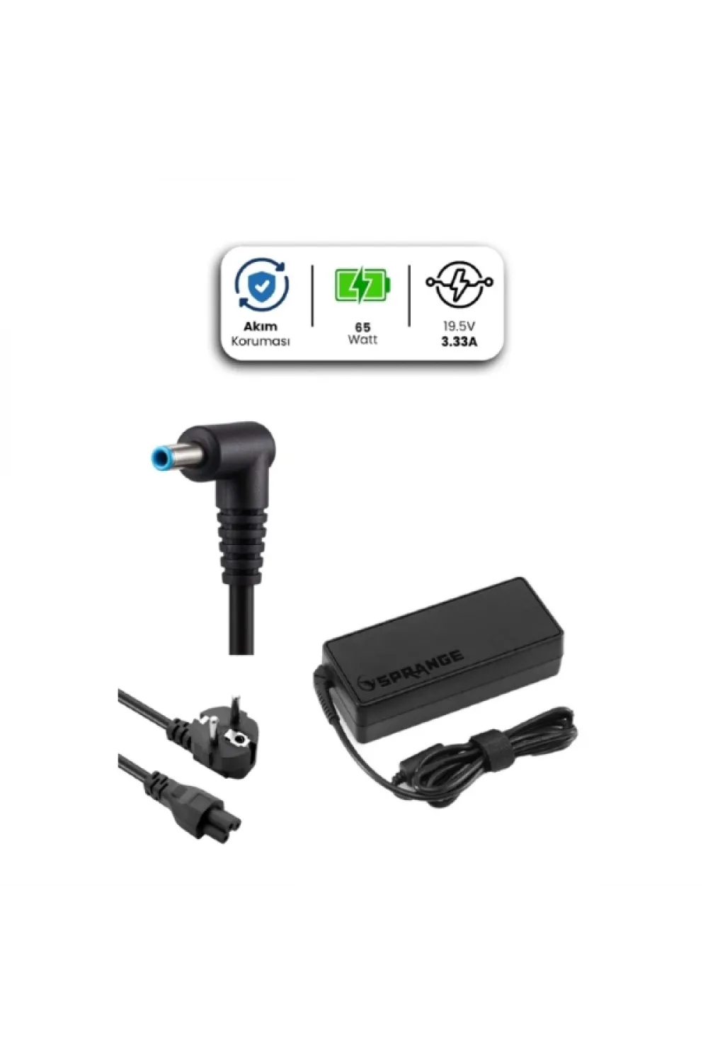 19.5V 3.33A 4.5 * 3.0mm 65W HP İçin Laptop Adaptör