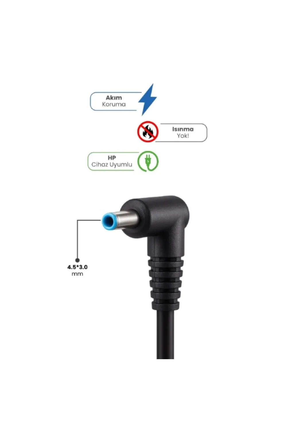 19.5V 3.33A 4.5 * 3.0mm 65W HP İçin Laptop Adaptör