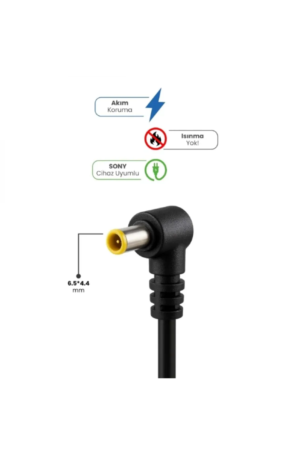 19.5V 4.7A 6.5 * 4.4mm 90W SONY İçin Laptop Adaptör