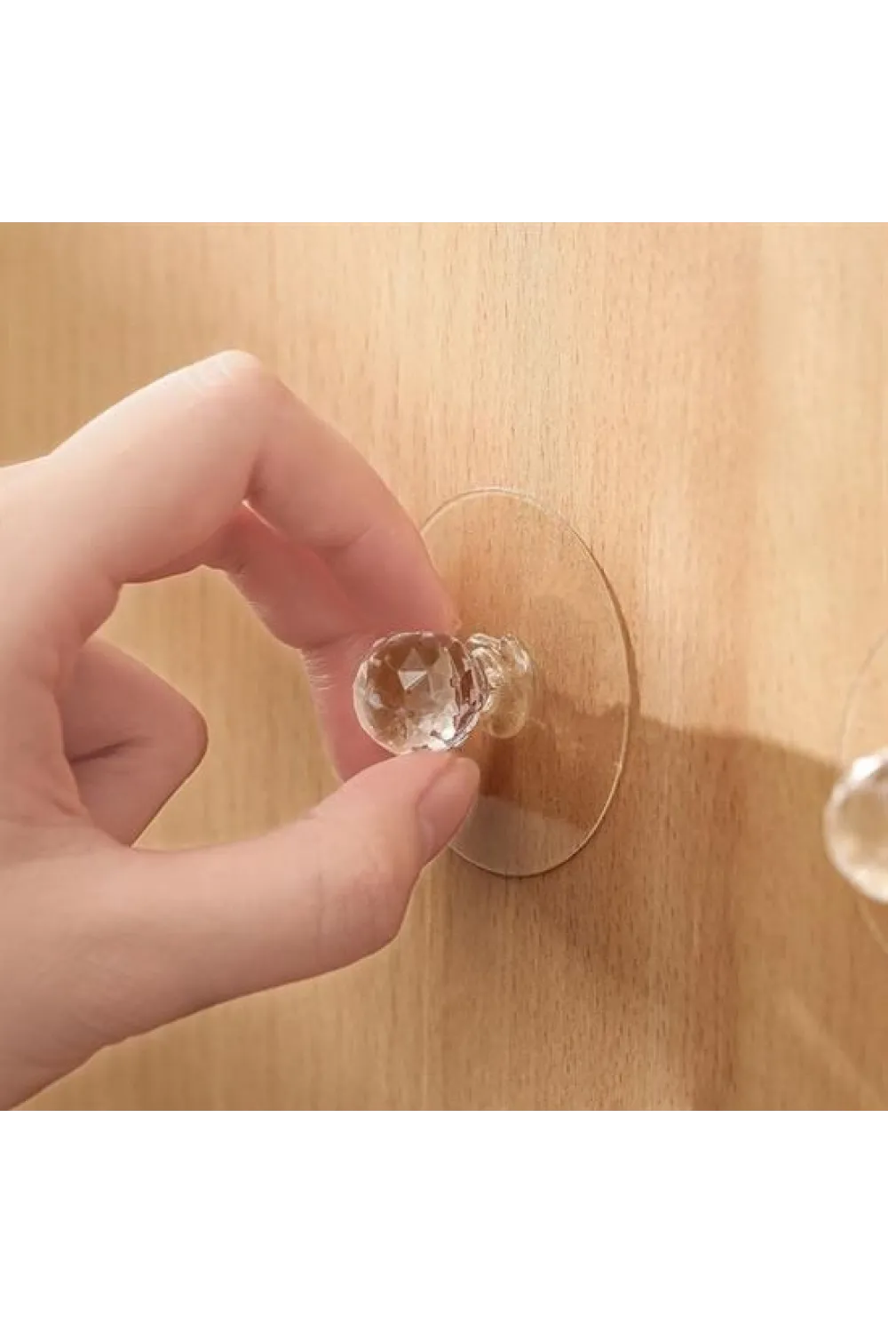 2 Adet Kristal Kendiliğinden Güçlü Yapışkanlı Kulp Askısı Tutma Kolu
