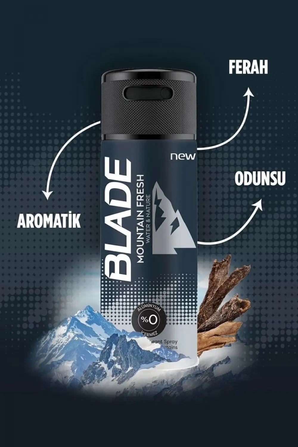 2 Adet Mountain Fresh Erkek Deodorant 150ml Leke Bırakmaz