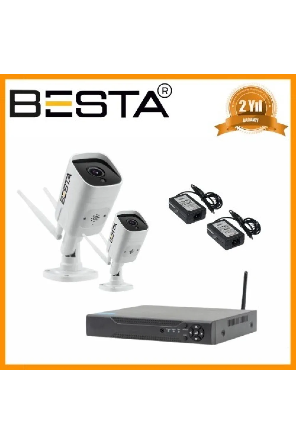 2 Dış Mekan Kablosuz Kamera Seti KD- 2260