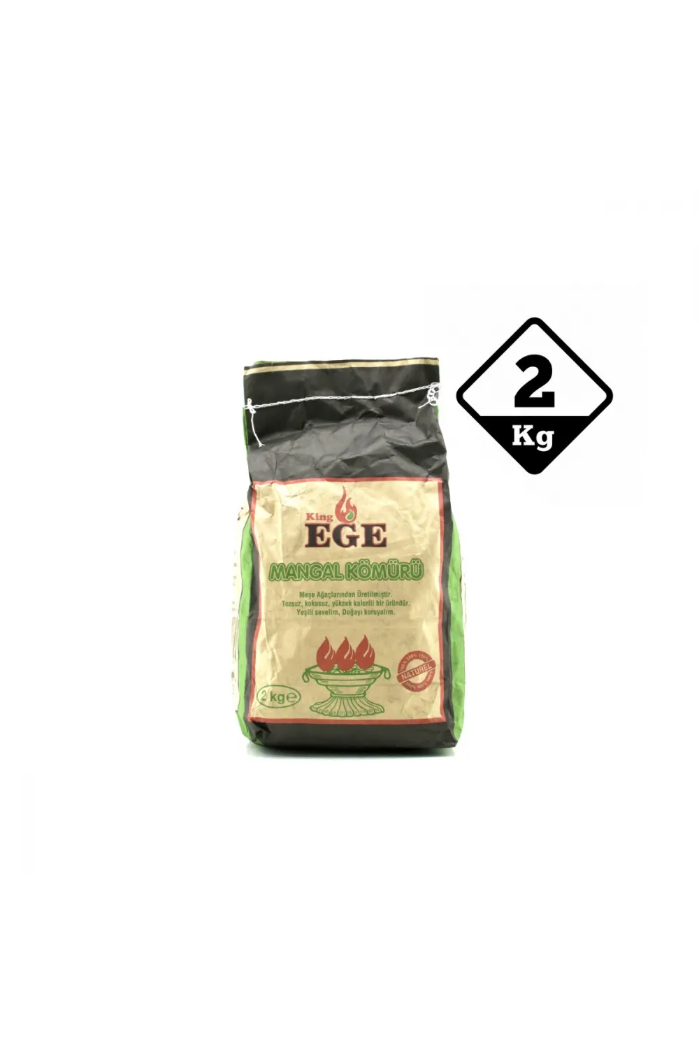 2 kg Mangal Kömürü - Çıra Hediyeli - Meşe Kömürü