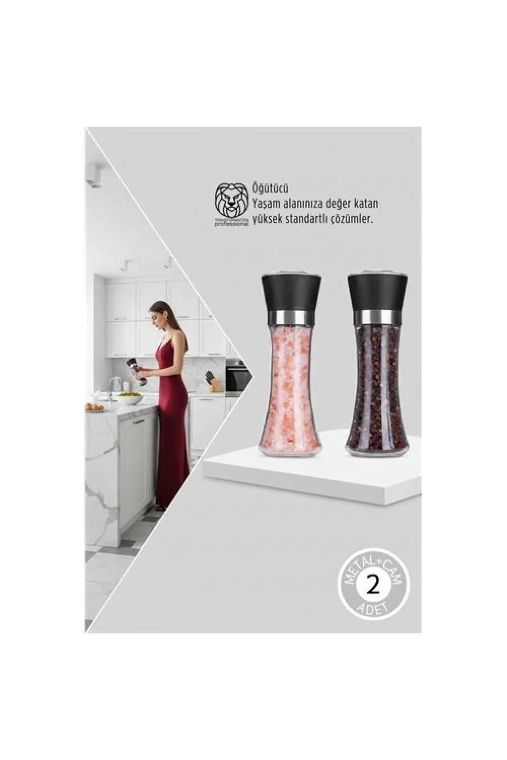 2 Li Baharat Tuz Öğütücü Set Dees Dickerhoof Design 718753