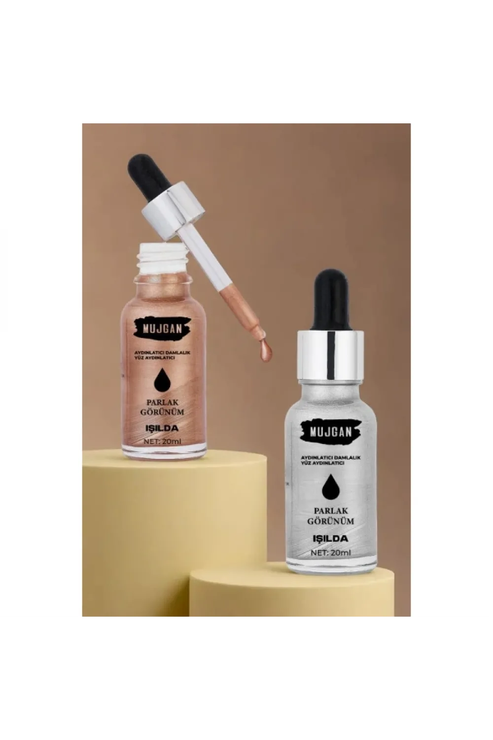 2li Damlalık Şişeli Likit Aydınlatıcı Highlighter Seti