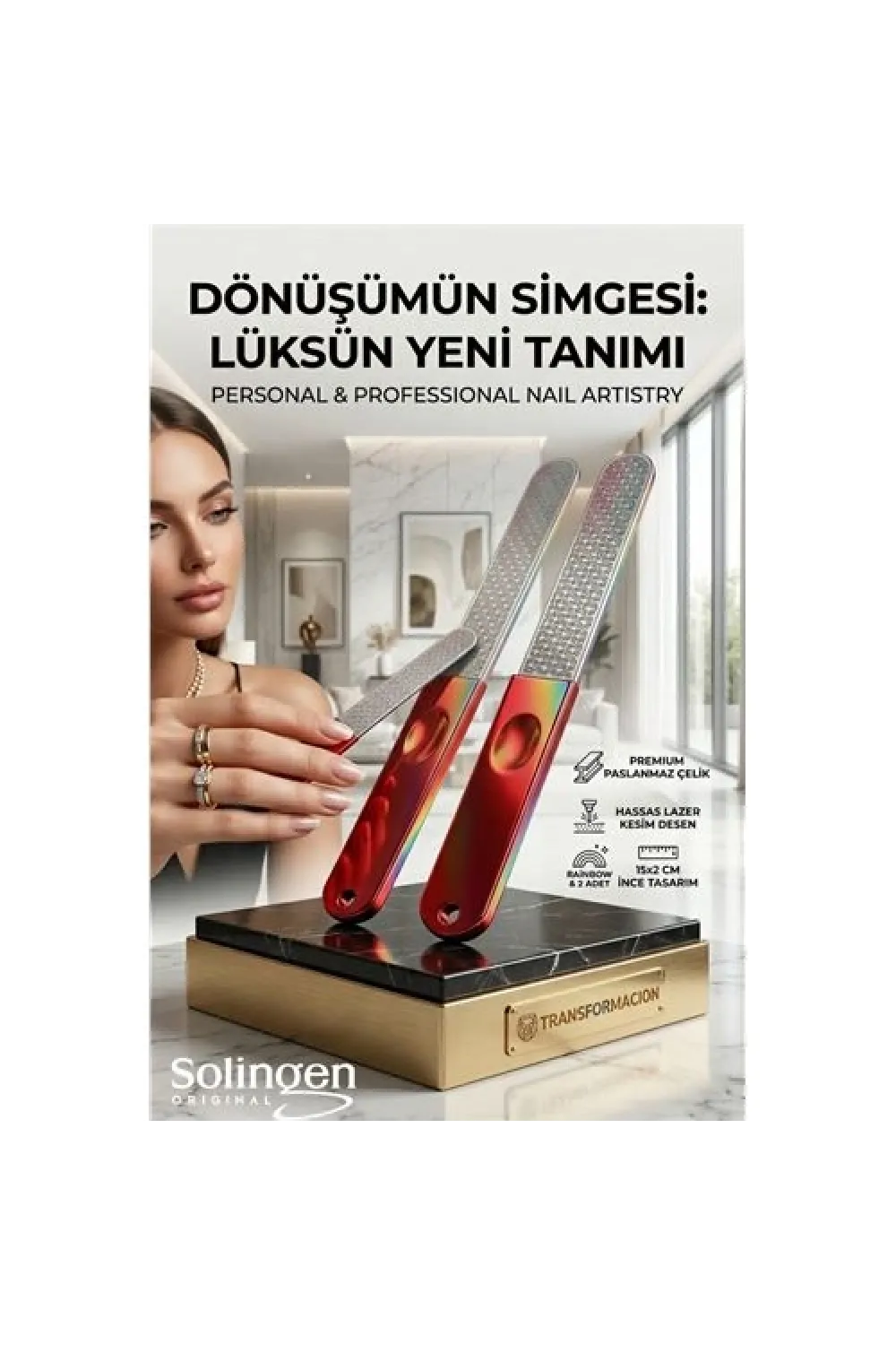 2li Lazer Kesim Çelik Törpü - Ömürlük Manikür Sanatı Soligen Professional 723060