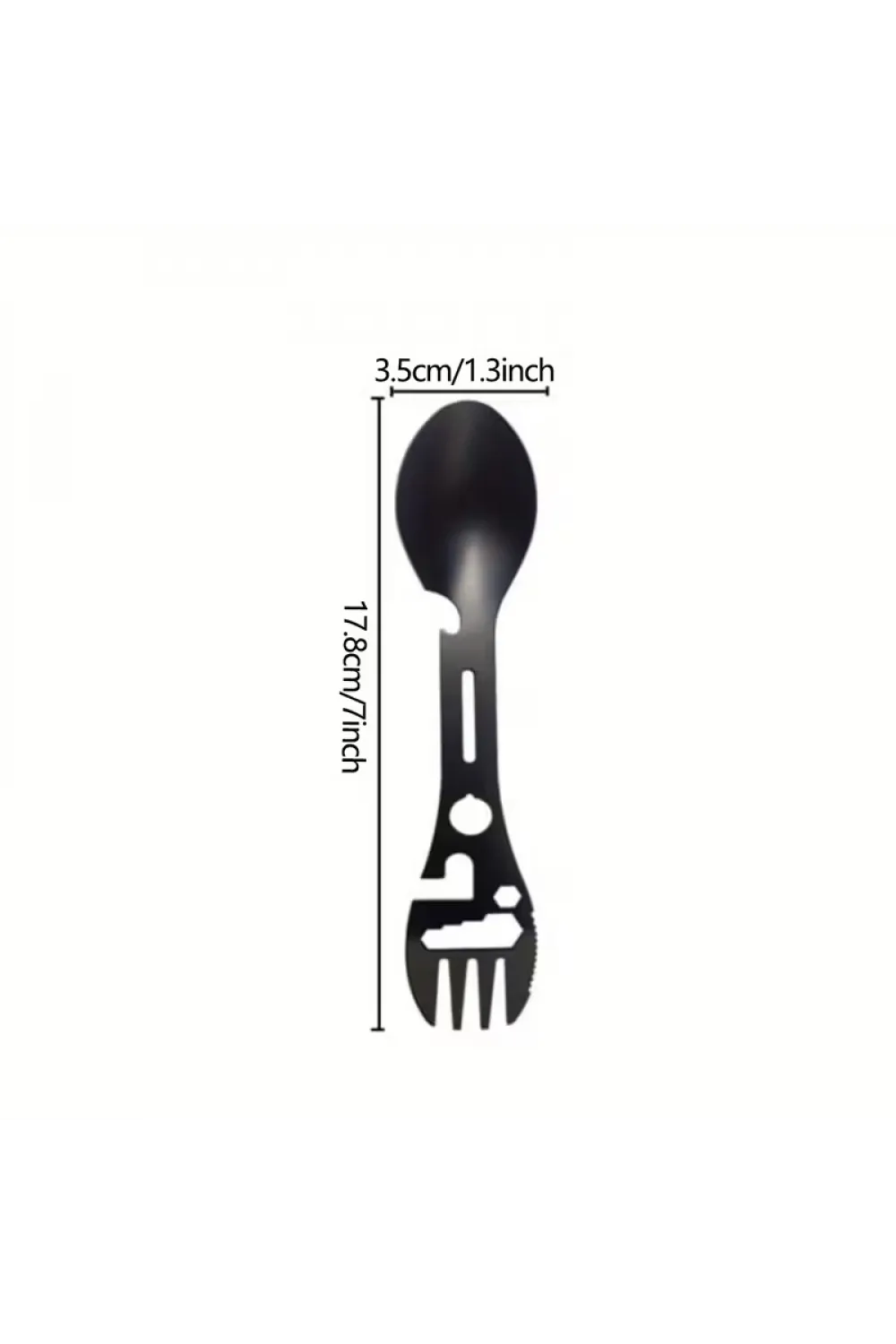 2li Paket Taktiksel Spork Kaşık Çatal - 5 Fonksiyonlu - Paslanmaz Çelik