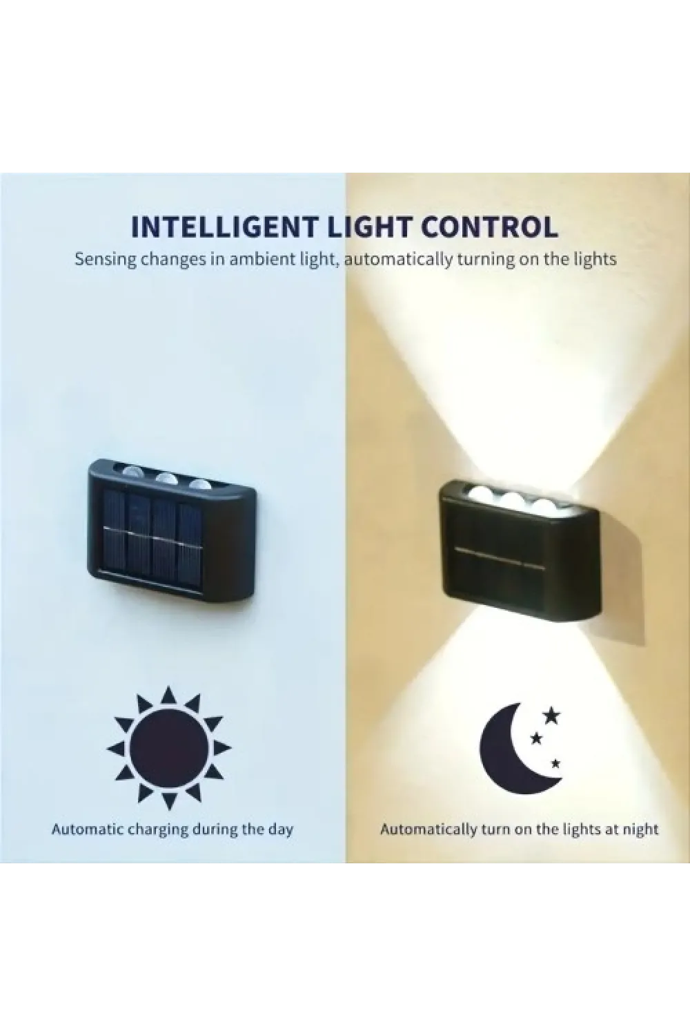 2li Solar Duvar Aydınlatması (6 LED, Gün Işığı)
