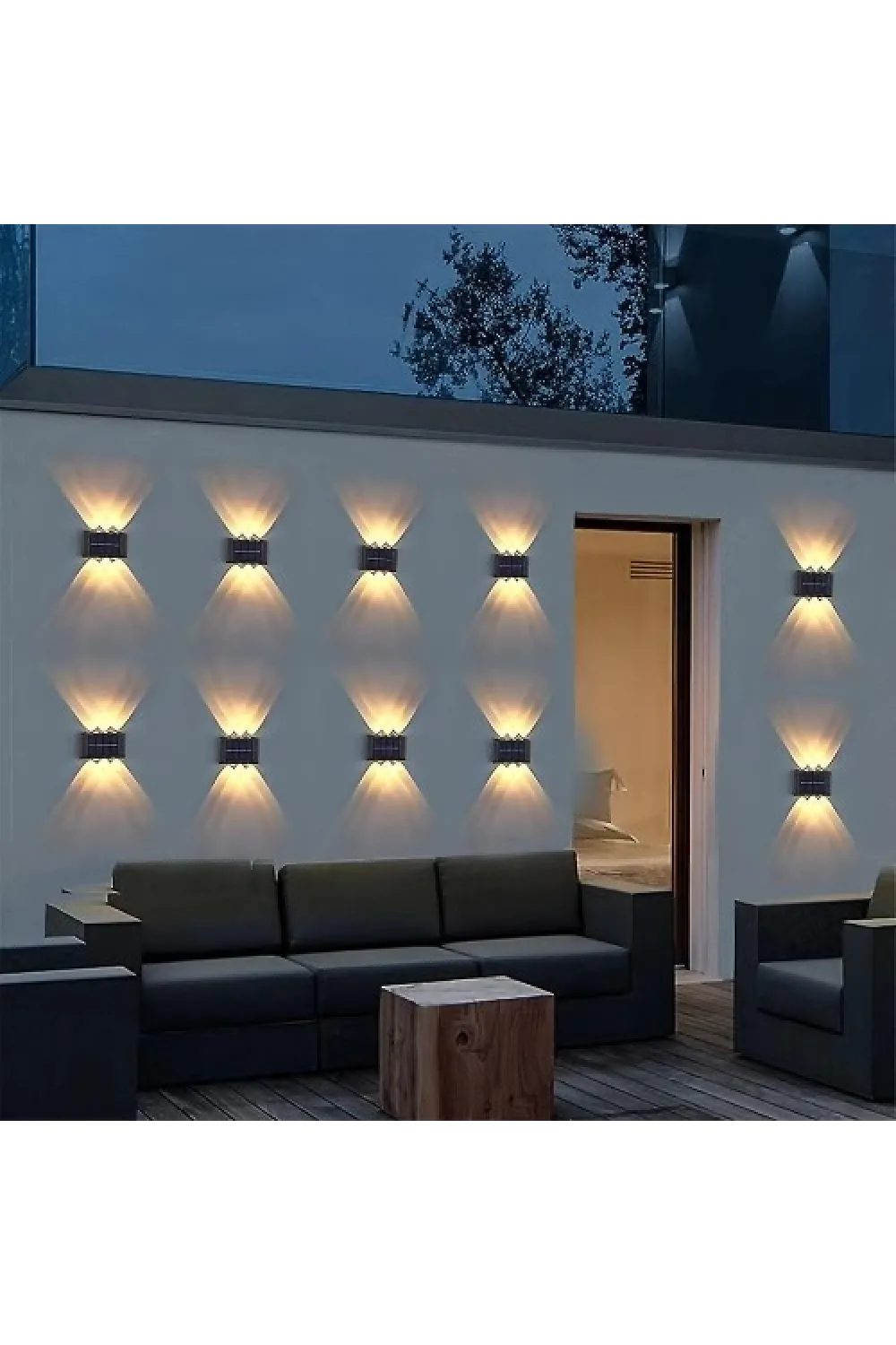 2li Solar Duvar Aydınlatması (6 LED, Gün Işığı)
