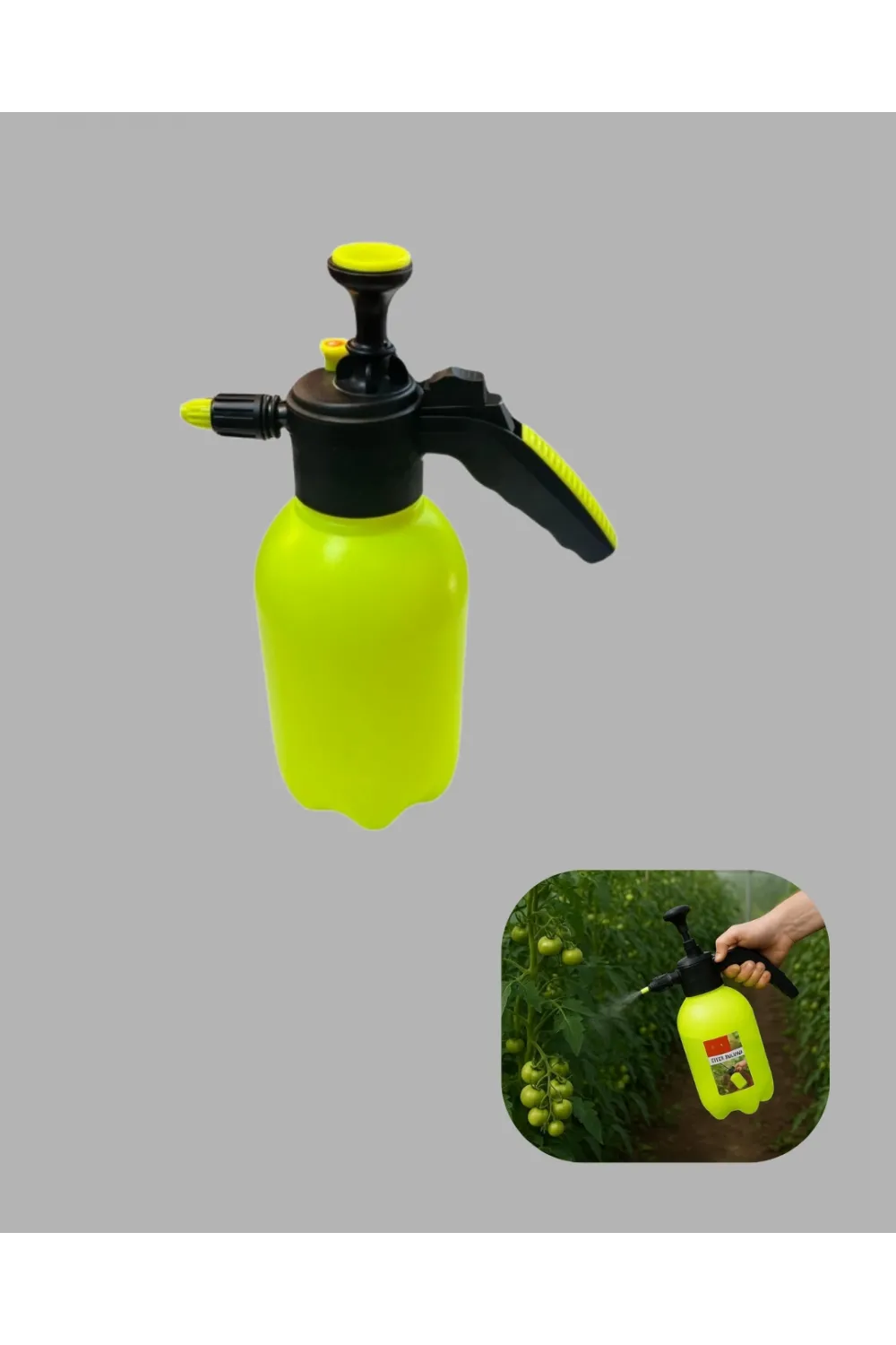 2 Litre Pompalı Püskürtücü Bakır Nozullu Ayarlı Sprey Temizlik Ve Bahçe