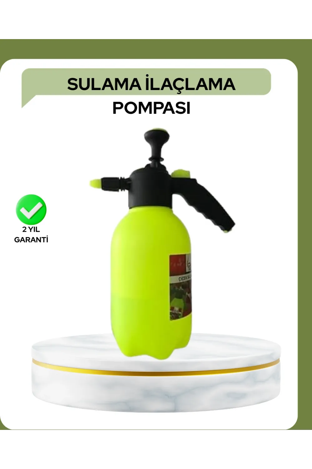2 Litre Püskürtücü Bakır Nozullu Ayarlı Sprey Temizlik Ve Bahçe