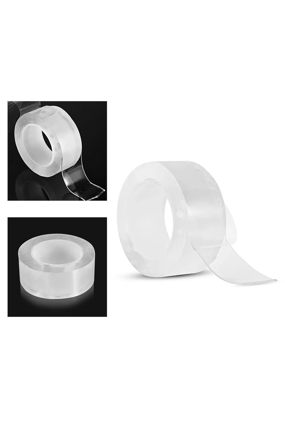 2 Metre X 3 Cm Şeffaf Güçlü Nano Çift Taraflı Silikon Jel Yapıştırıcı Bant