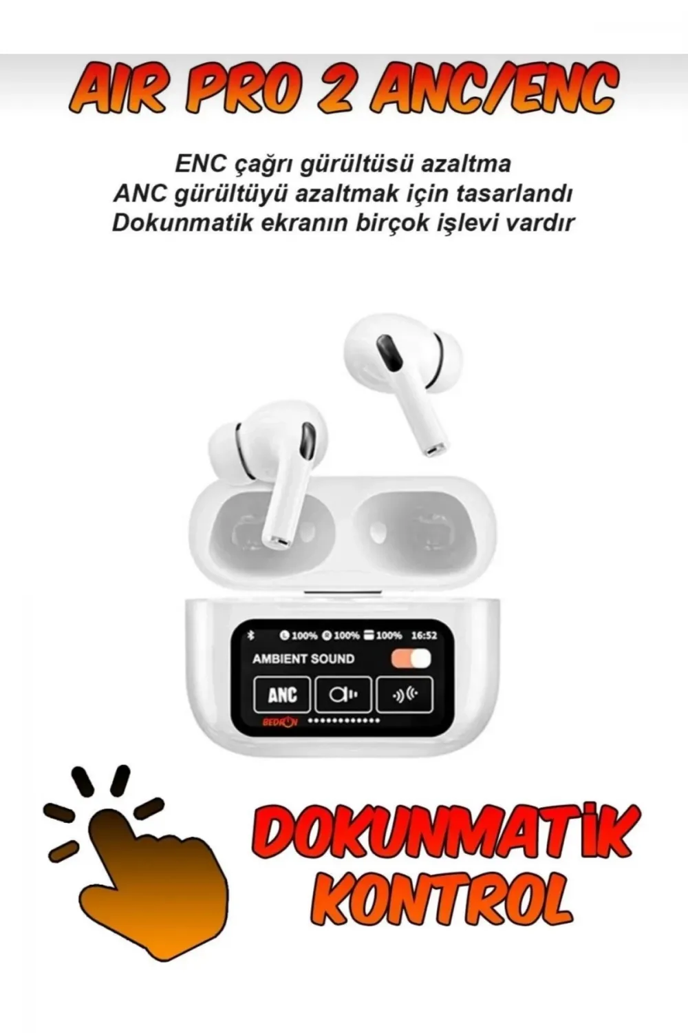 2. Nesil Pro 2 Kulaklık Anc Mod Özellikleri Aktif Ios Android Uyumlu Wireless Şarjlı