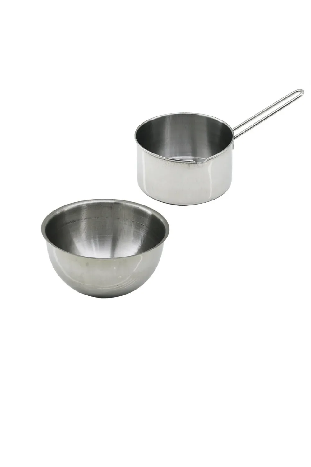 2 Parça Sütlük ve Sosluk Seti - 14 cm ve 17 cm - Paslanmaz Çelik
