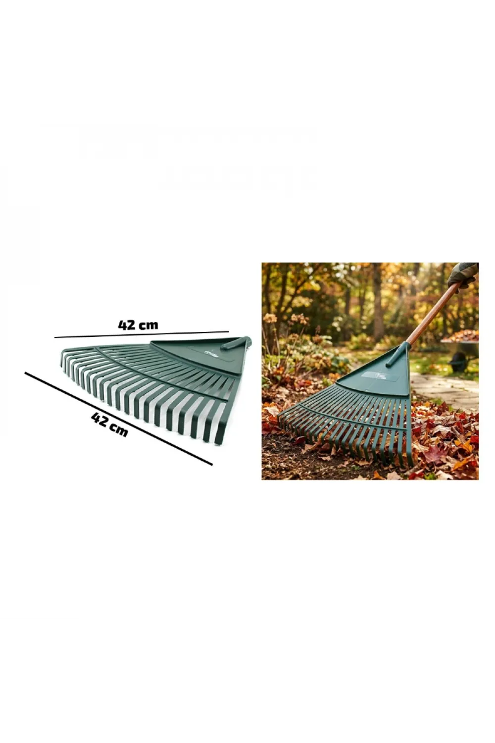 20 Dişli Yaprak Tırmığı - Plastik - 42 cm Genişlik