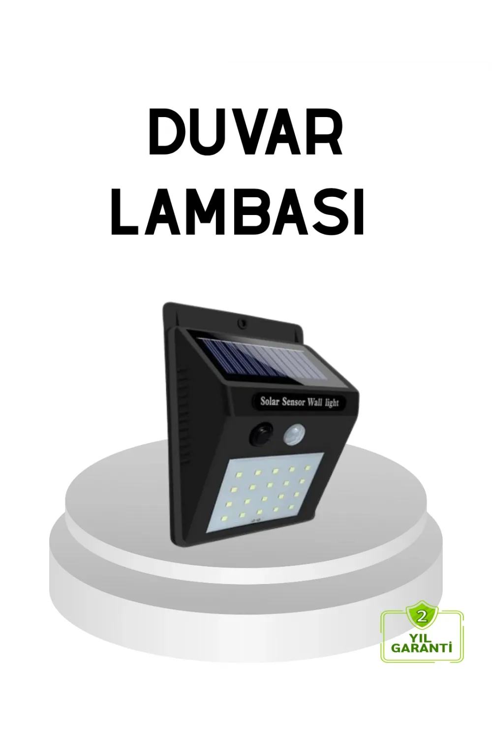 20 Led Güneş Paneli Aydınlatma – Fotoselli Ve Hareket Algılamalı Dış Mekan Duvar Lambası