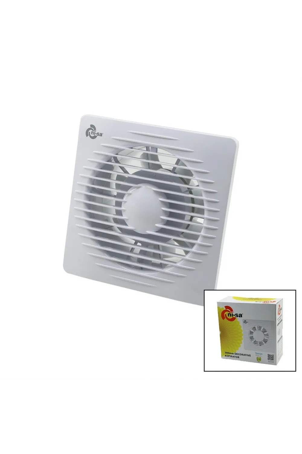200 8inç Banyo Tuvalet Havalandırma Aspiratörü 40w 200m3/h  Ebt-200