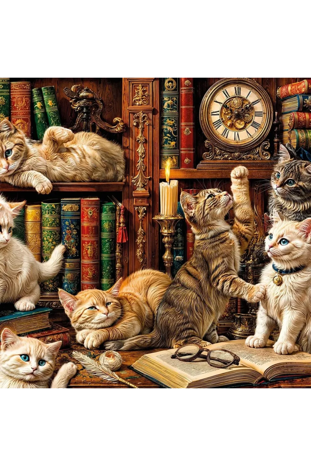 20090 PUZZLE 500 CATS İN THE LİBRARY