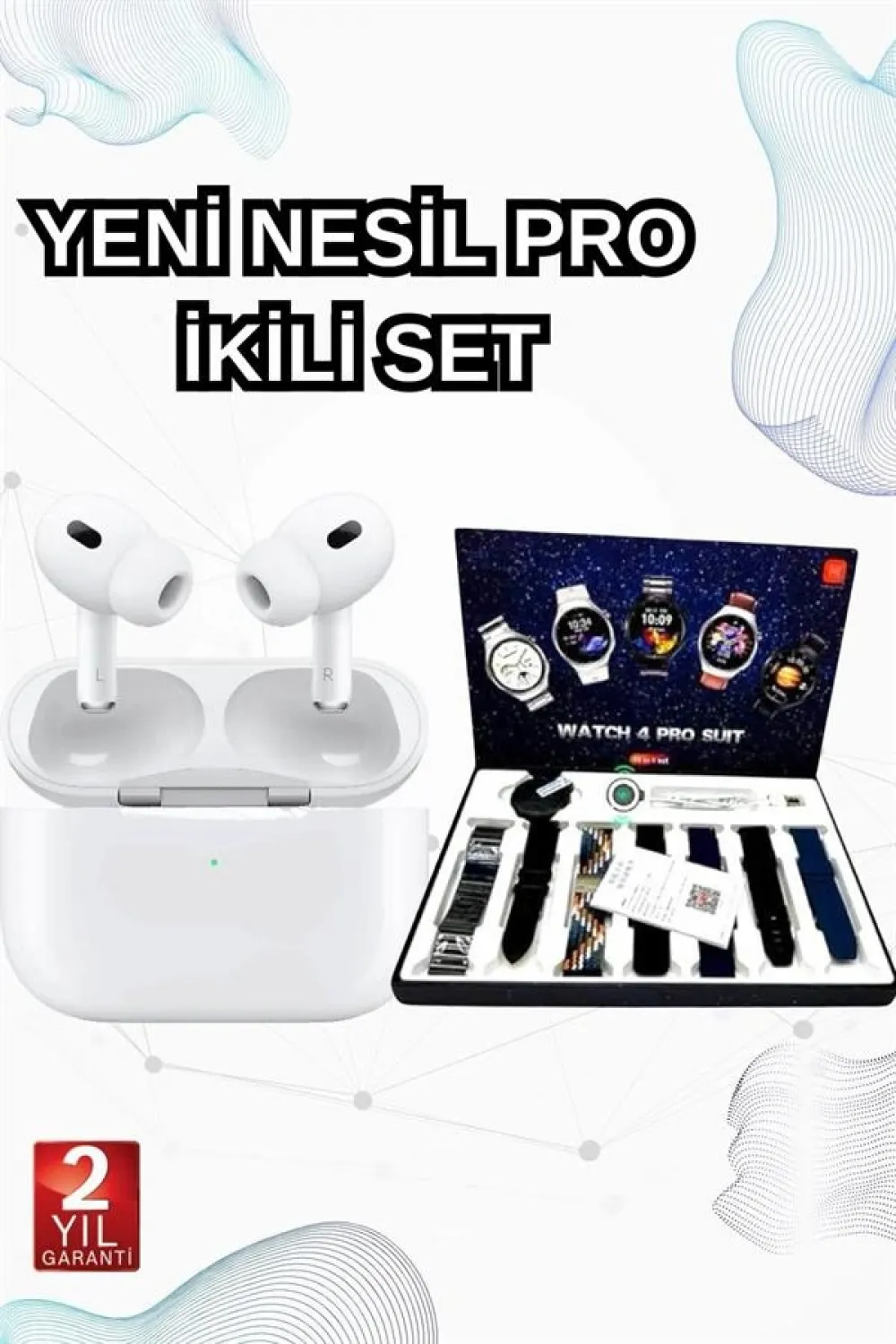 2025 Model Akıllı Saat Ve Yeni Nesil Pro Bluetooth Kulaklık Anc Özelliği