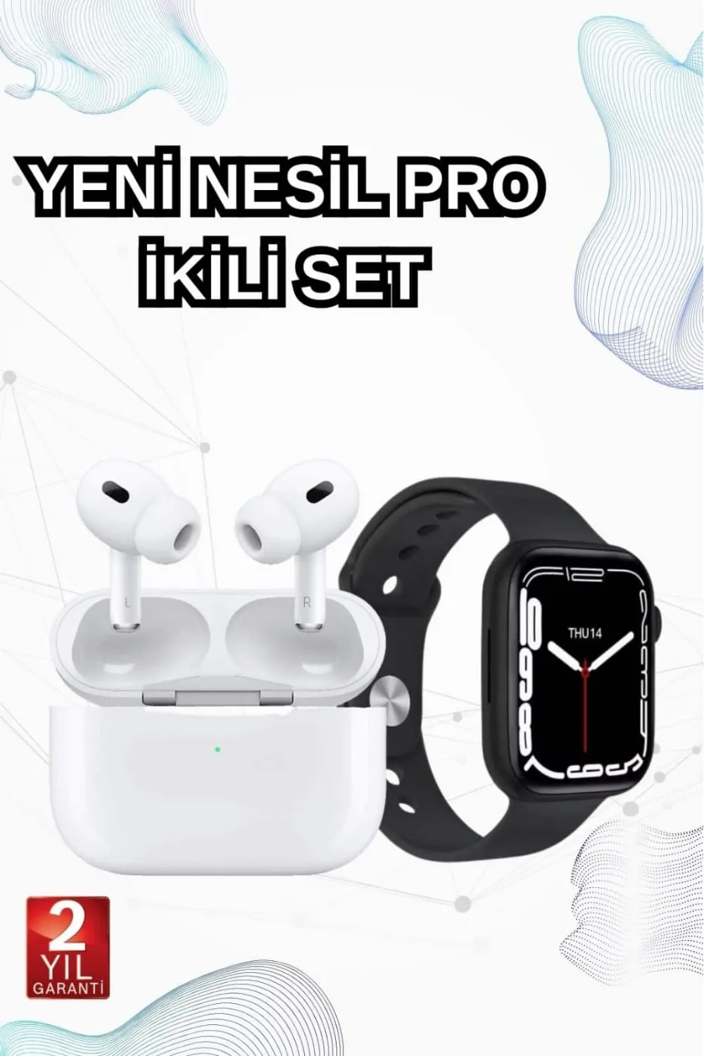 2025 Model Akıllı Saat Ve Yeni Nesil Pro Bluetooth Kulaklık Tws Yüksek Ses Kaliteli