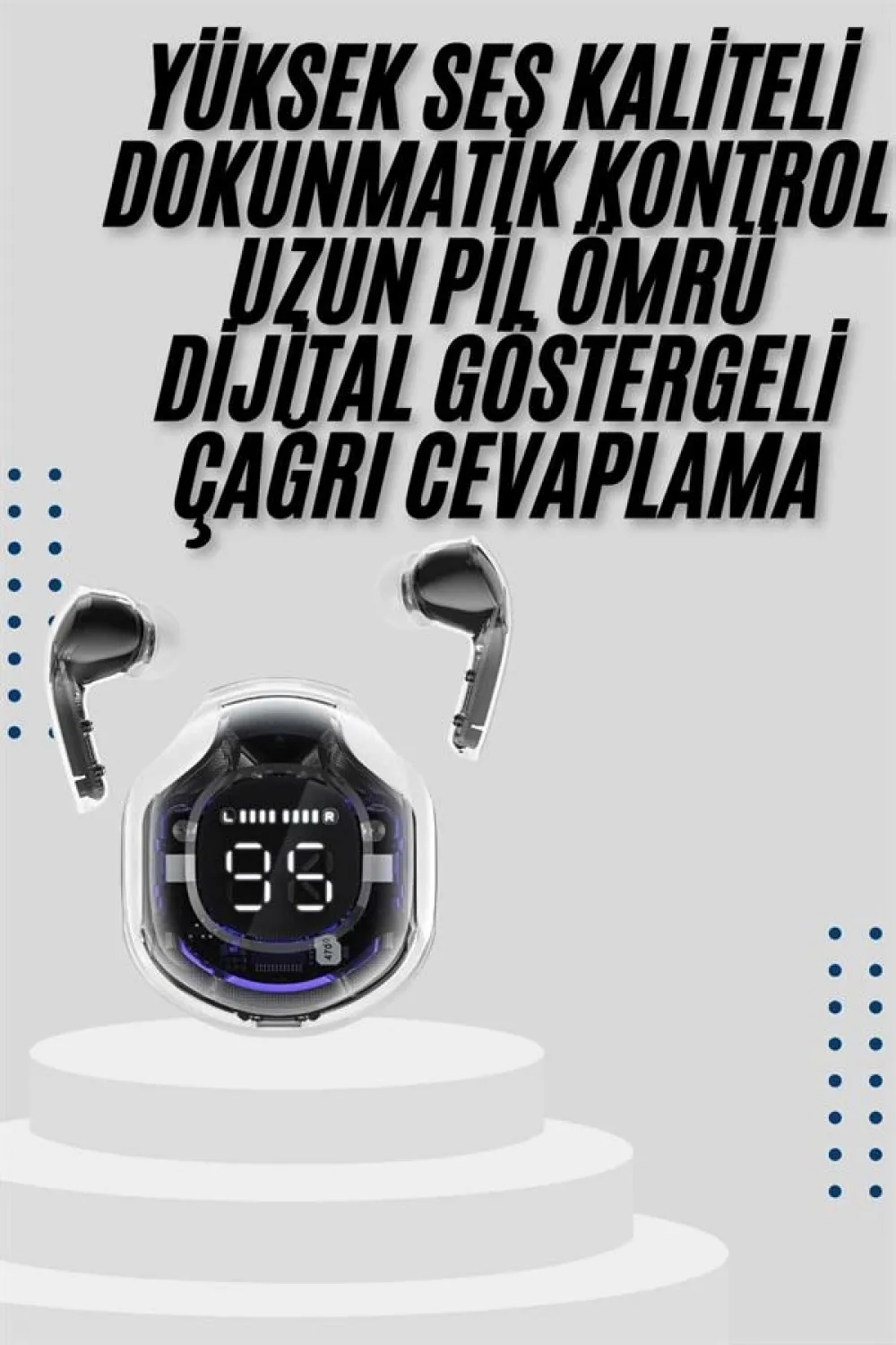 2025 Model Kablosuz Bluetooth Kulaklık Anc Enc Destekli Hifi Stereo