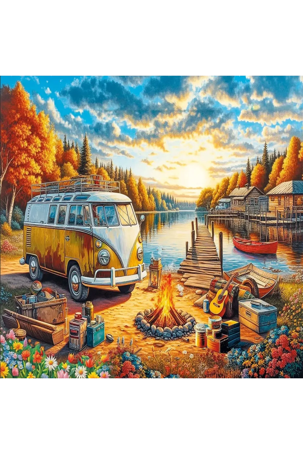 20810 PUZZLE 1000 VOS VOS CAMP FİRE ST SUNSET