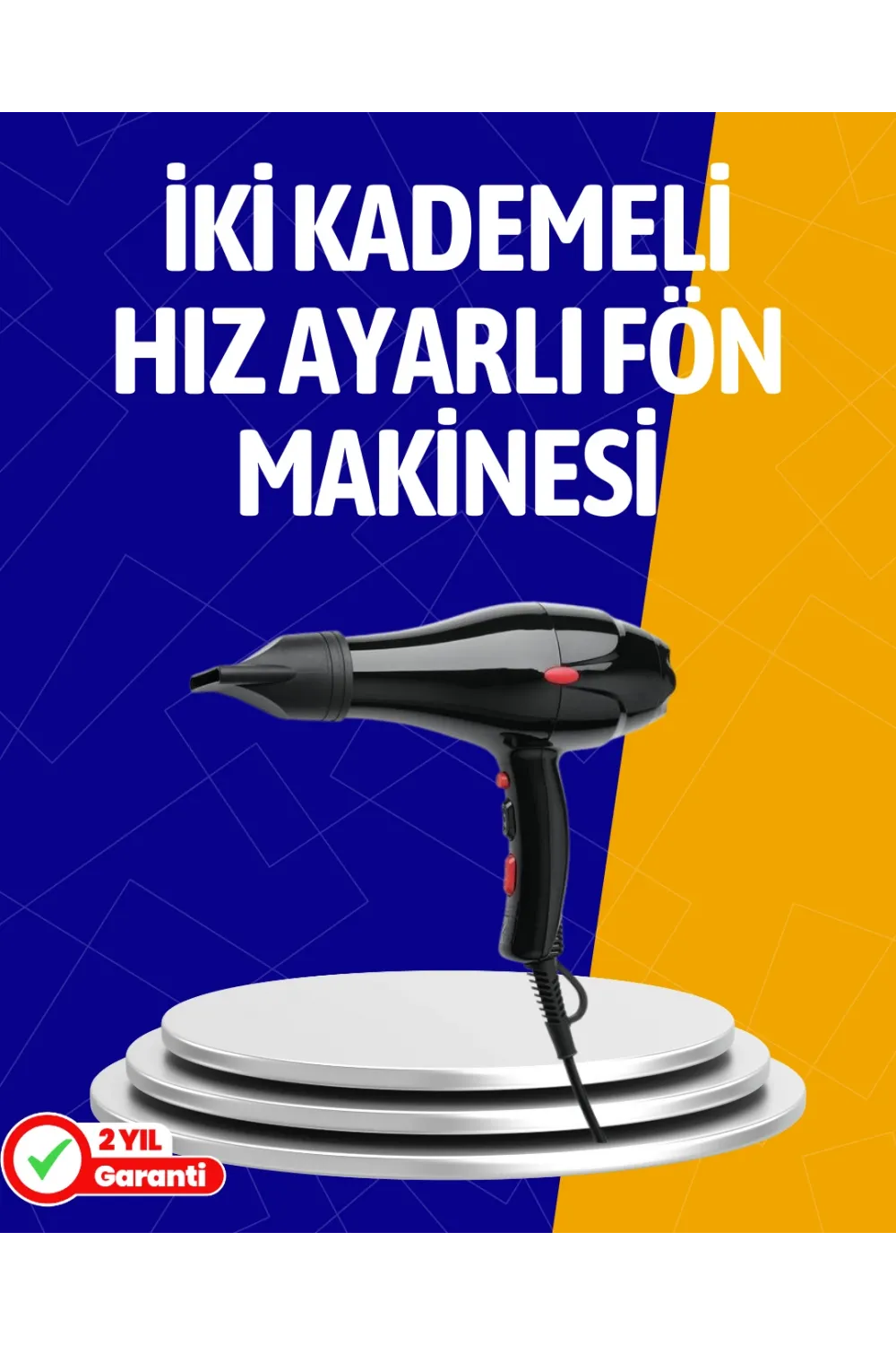 2200w Güçlü Motorlu Ergonomik Fön Makinesi