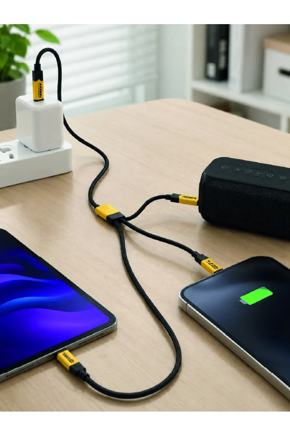 240w 3ü 1 Arada Hızlı Şarj Kablosu Usb Type-c Lightning Micro Usb