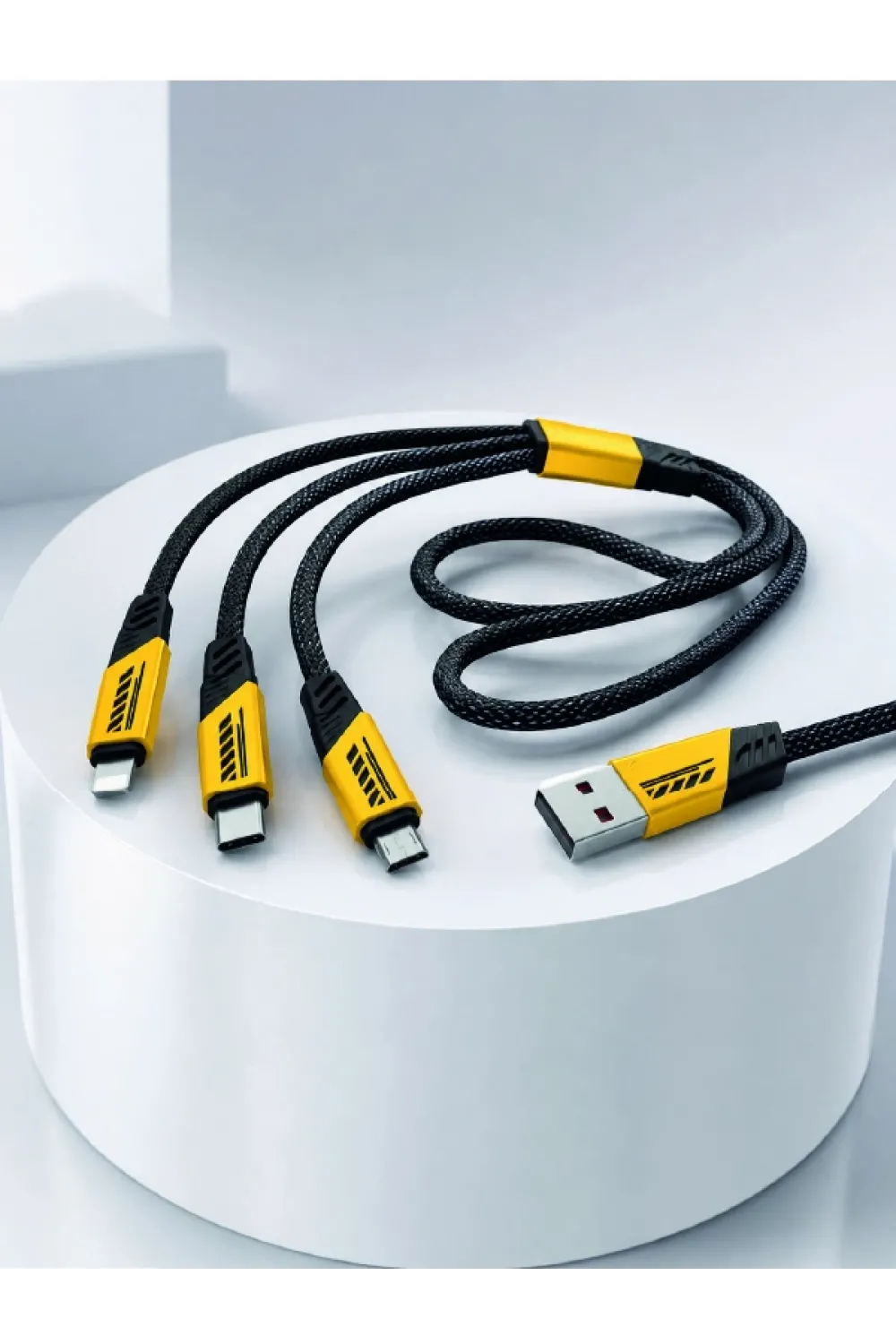 240w Çoklu Şarj Kablosu Type-c Lightning Micro Usb Örgü Kablo