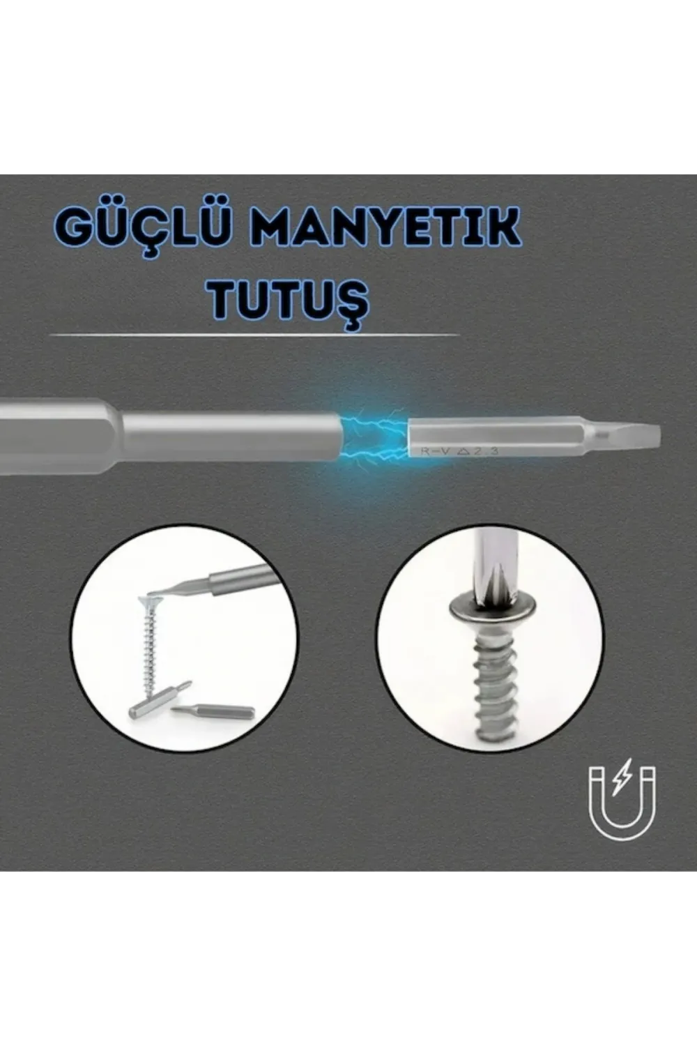 25 Parça 24 Farklı Uçlu Mıknatıslı 25 İn 1  Tornavida Seti