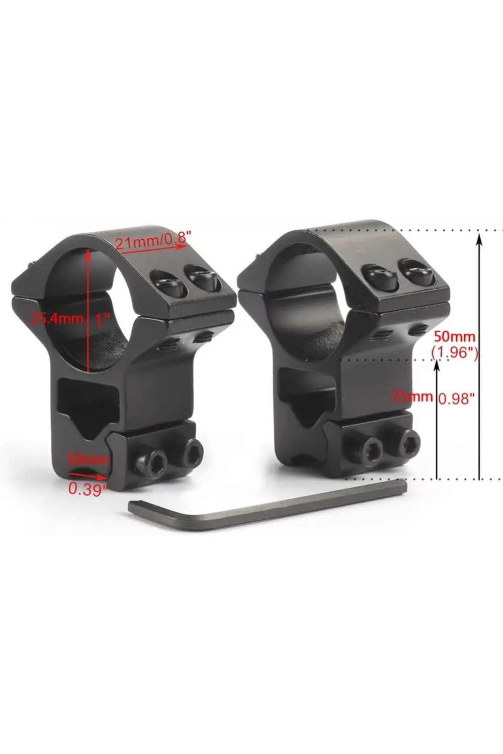 25.4mm Dürbün İçin 11mm Yüksek Havalı  / Av  Ayağı