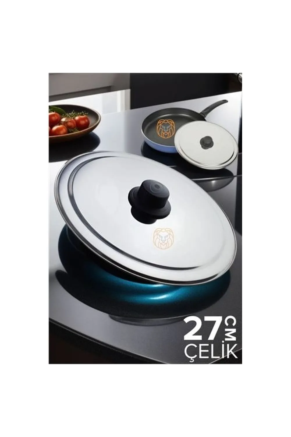 27 cm Kızartma Tavası Kapağı Çelik Żelazny Design