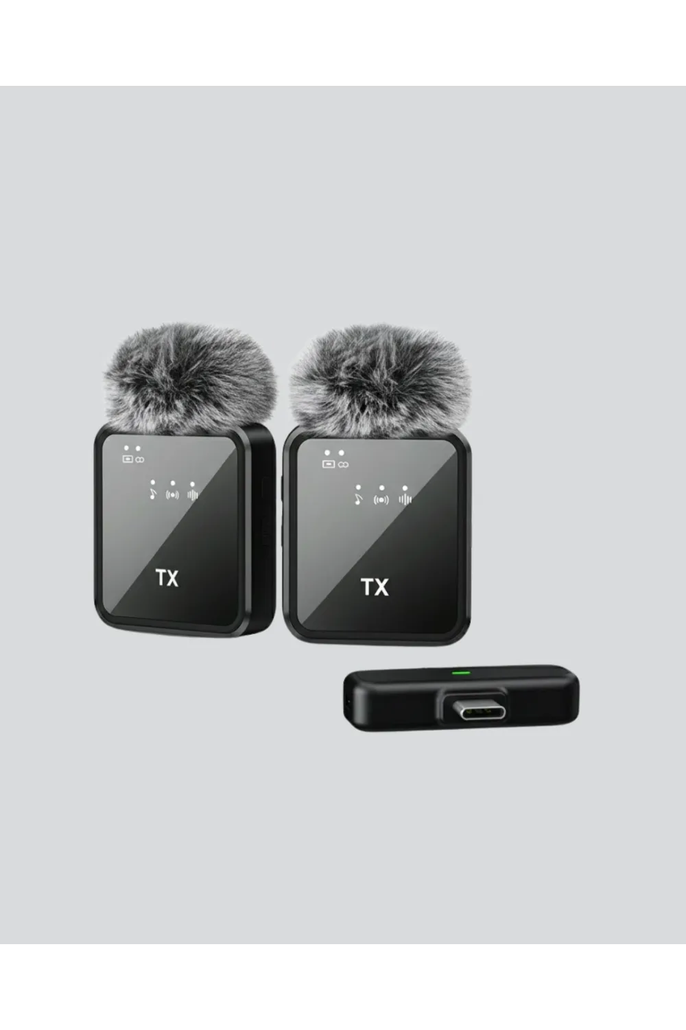 2in1 Kablosuz Yaka Mikrofonu İos Ve Android Uyumlu
