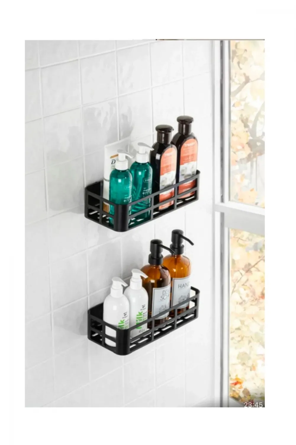 2’li Banyo Organizer Düzenleyici Yapışkanlı Raf