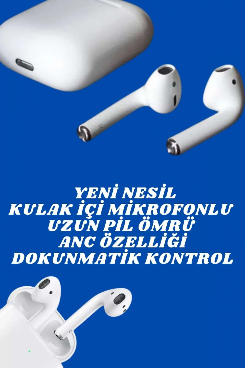 2.nesil Yeni Model Tws Bluetooth Kulaklık Dokunmatik Kontrol Yüksek Ses Kaliteli